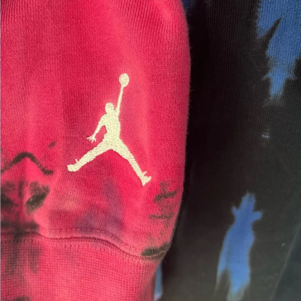 Nike Air Jordan Sport DNA Statement Tie Dye Fleece Hoodie Sweatshirt Size Medium